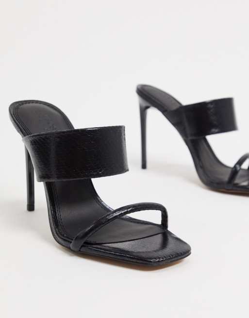 ASOS DESIGN - Nara - Muiltjes met hak in zwart