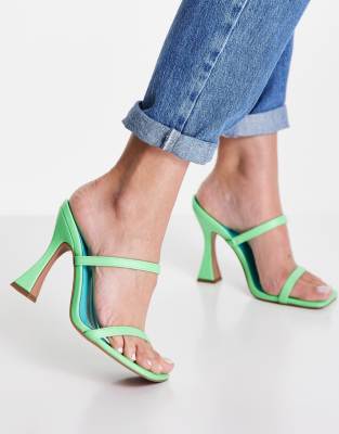 ASOS DESIGN - Nasia - Mules mit Absatz in Grün