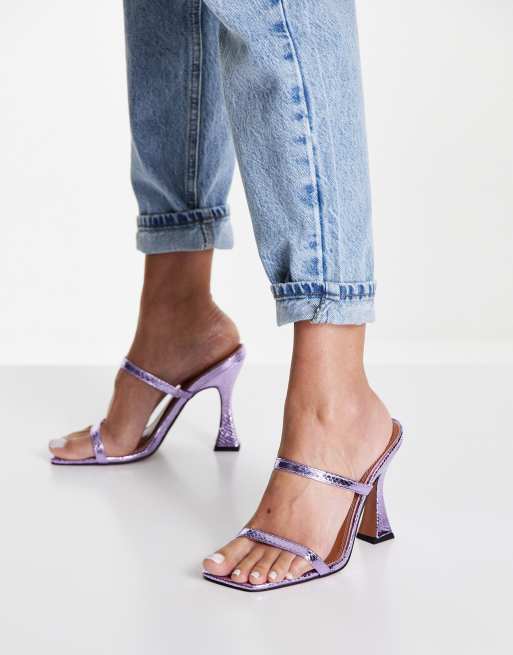 ASOS DESIGN - Nasia - Mules pointure large à talon - Lilas, 4 de 4
