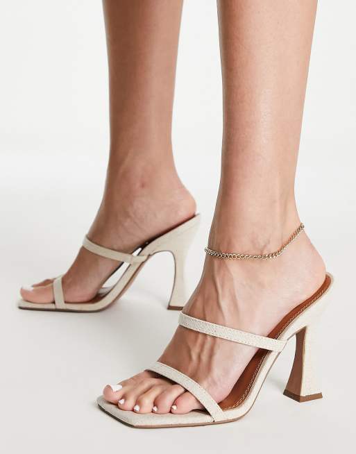 ASOS DESIGN - Nasia - Sabot con tacco colore naturale