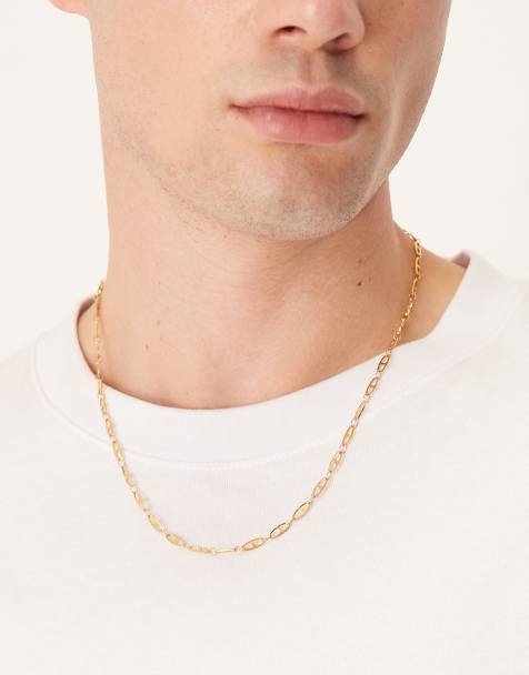 ASOS DESIGN – Naszyjnik łańcuszkowy z wodoodpornej stali nierdzewnej w odcieniu złota - view 1
