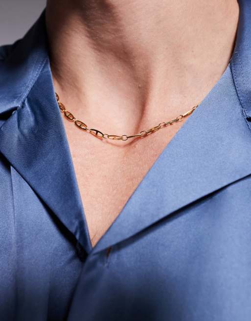 ASOS DESIGN – Naszyjnik łańcuszkowy z wodoodpornej stali nierdzewnej w odcieniu złota