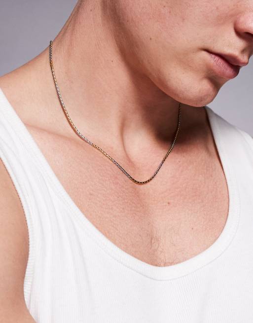 ASOS DESIGN – Naszyjnik łańcuszkowy z wodoodpornej stali nierdzewnej w różnych kolorach
