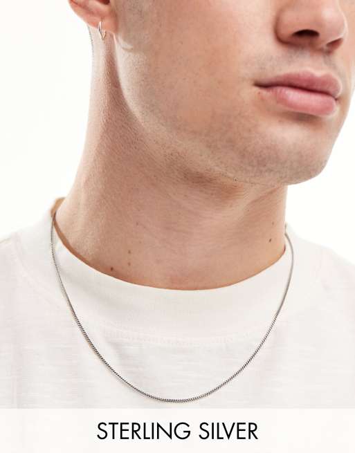 ASOS DESIGN – Naszyjnik z łańcuszka ze srebra wysokiej próby