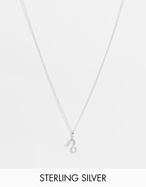 ASOS DESIGN – Naszyjnik ze srebra wysokiej próby z zawieszką w kształcie smoka