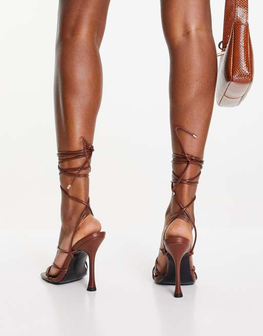 ASOS DESIGN - Natalie - Sandales à lanières avec boucle sur l'orteil - Chocolat, 3 de 4