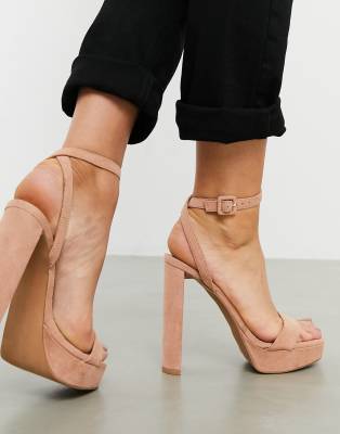 beige platform sandals
