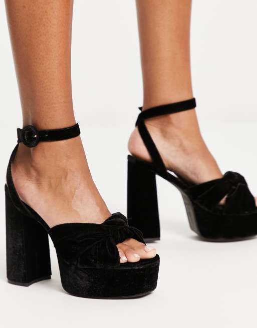 Asos velvet heels sale