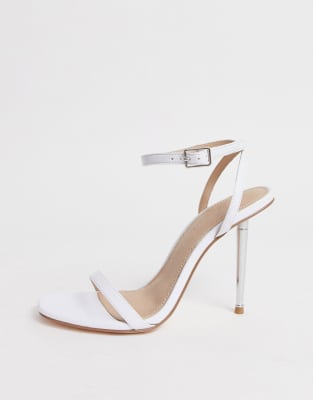 asos white sandals heels