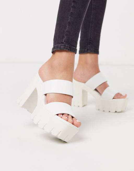 asos design punch chunky platform high block heels