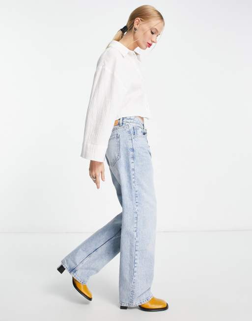 ASOS DESIGN natural crinkle shirt in white