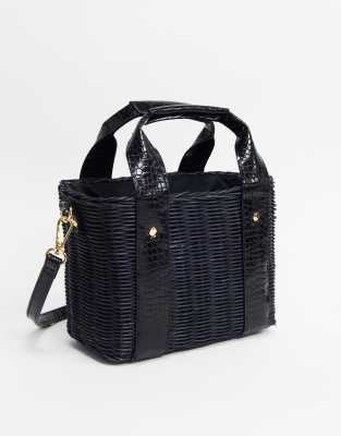 black basket bag