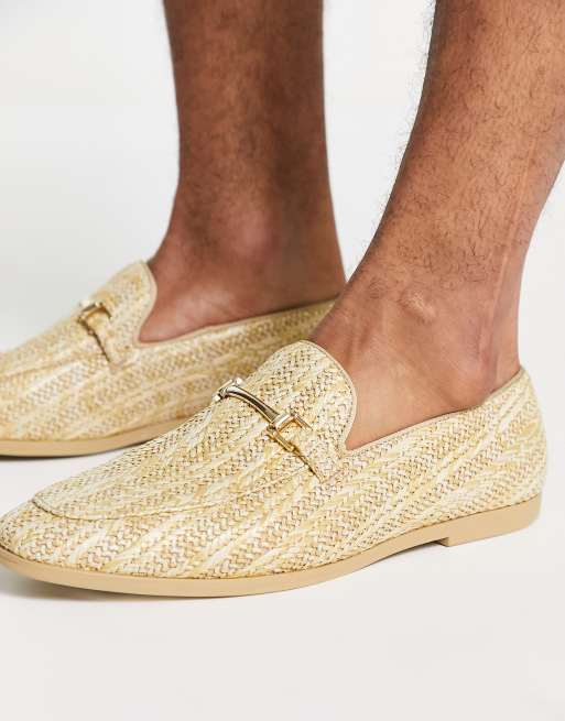 Raffia loafers on sale