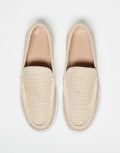 ASOS DESIGN – Naturfärgade, vävda loafers med uppdragen sulkant, 4 av 4