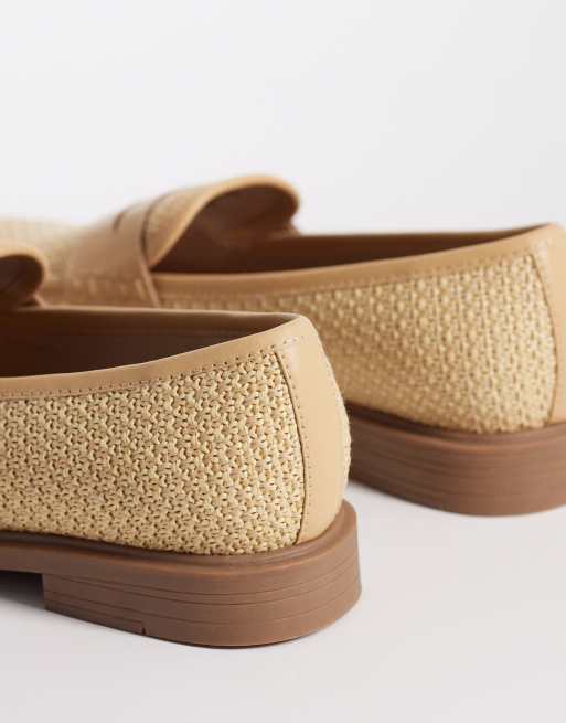 ASOS DESIGN - Naturfarvede vævede penny-loafers, 4 af 4