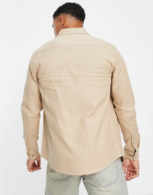 ASOS DESIGN - Naturfarvet børstet oxfordskjorte, 2 af 4
