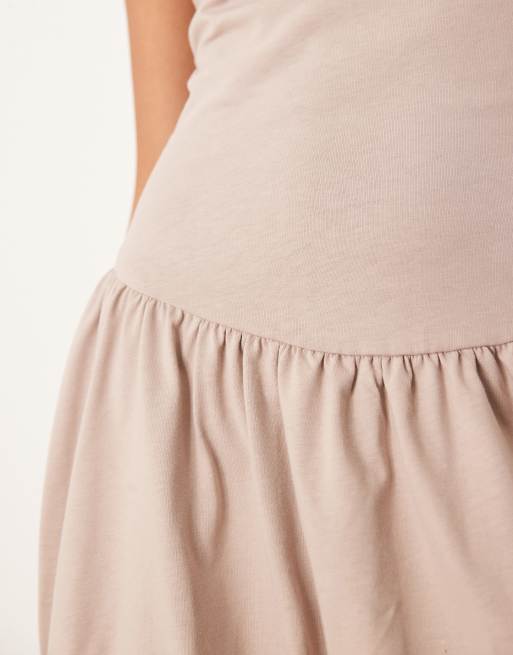 ASOS DESIGN - Naturfarvet ærmeløs minikjole med ballonkant, 3 af 4
