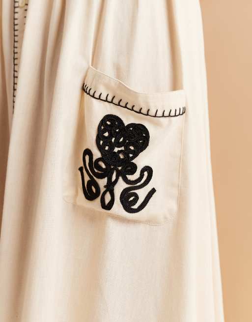 ASOS DESIGN - Naturfarvet voluminøs midinederdel - Del af sæt, 3 af 5