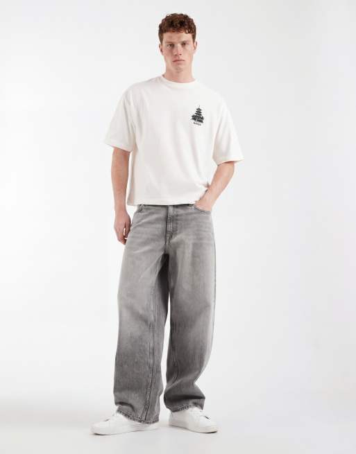 ASOS DESIGN – Naturvit, boxig t-shirt i oversize med Japan-tryck, 2 av 5