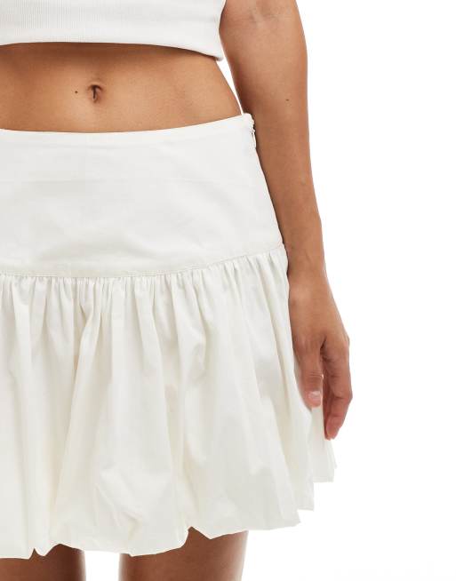 ASOS DESIGN – Naturvit minikjol med sänkt midja och ballongdesign, 5 av 5