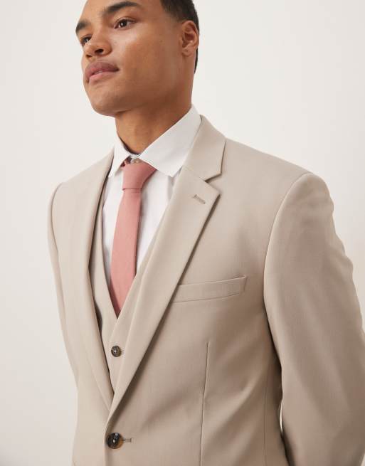 ASOS DESIGN – Naturvit, skinny kavaj, del av kostym, 5 av 5