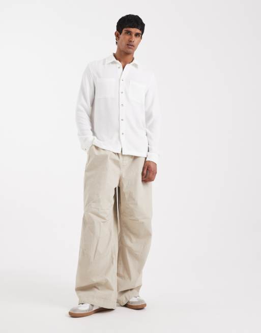 ASOS DESIGN – Naturvit, strukturerad overshirt, 5 av 5