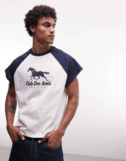 ASOS DESIGN – Naturvit t-shirt i oversize med boxig passform och hästtryck, 3 av 5