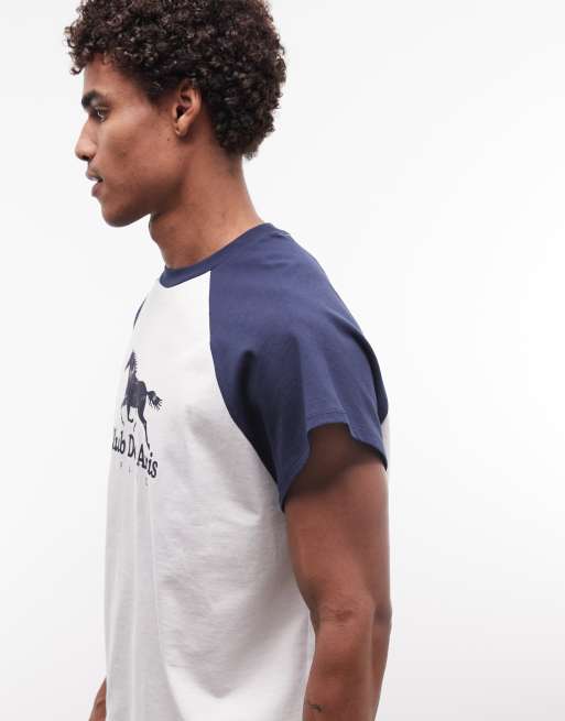 ASOS DESIGN – Naturvit t-shirt i oversize med boxig passform och hästtryck, 4 av 5