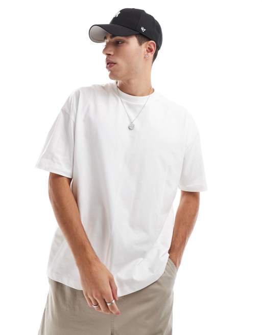 ASOS DESIGN – Naturvit t-shirt i oversize med cocktailtryck baktill, 2 av 4