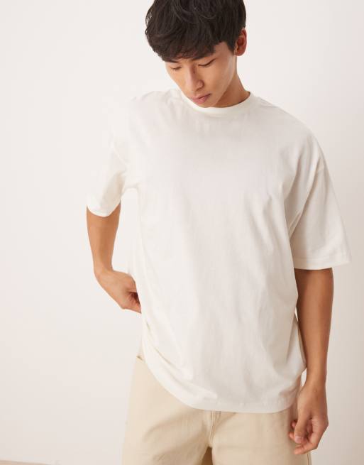 ASOS DESIGN – Naturvit t-shirt i oversize med sommartryck, 3 av 4