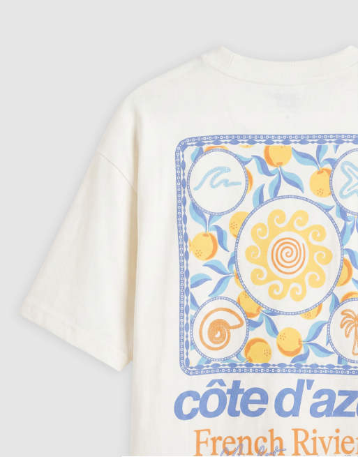 ASOS DESIGN – Naturvit t-shirt i oversized fit med blommigt tryck, 9 av 9