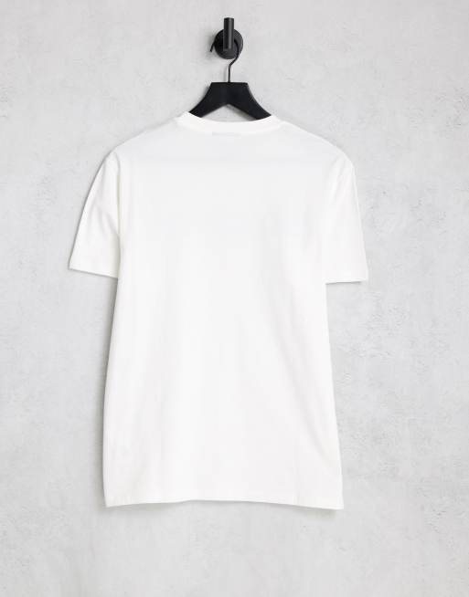 ASOS DESIGN – Naturvit t-shirt med Bonjour-tryck framtill, 2 av 4