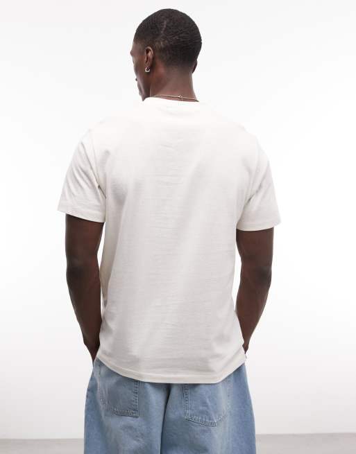 ASOS DESIGN – Naturvit t-shirt med fotbollstryck, 5 av 5