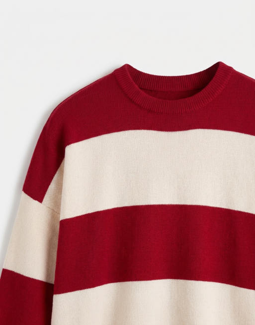ASOS DESIGN – Naturvit, vitrandig och stickad tröja i oversized fit, 9 av 9