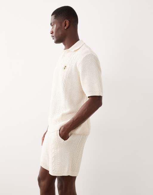 ASOS DESIGN – Naturvita, flätstickade shorts , 2 av 5