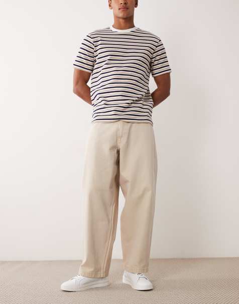 ASOS DESIGN – Naturvita jeans med ledig passform - view 1