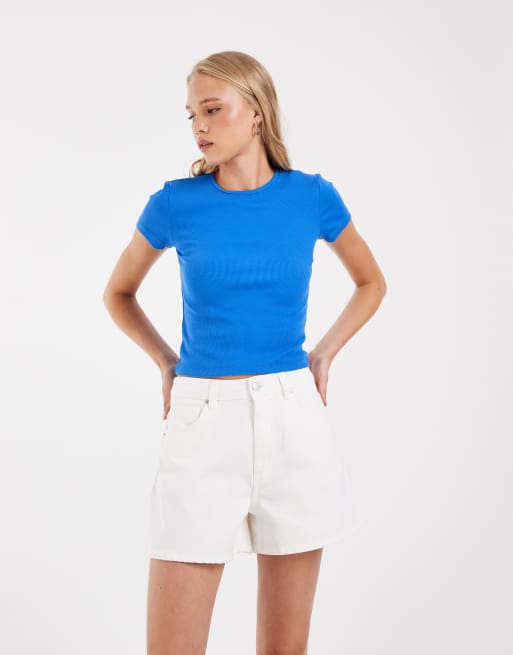 ASOS DESIGN – Naturvita, långa, a-linjeformade shorts, 2 av 5