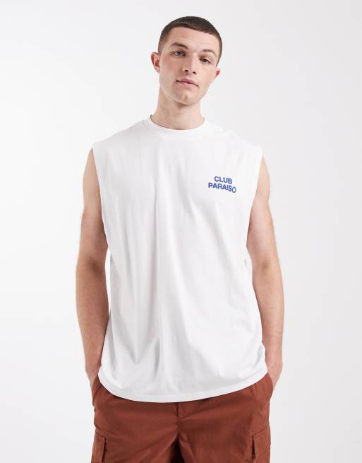 ASOS DESIGN – Naturvitt linne i oversized fit med bubbligt blomtryck baktill, 3 av 5