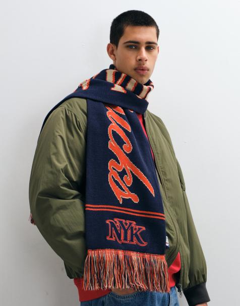 ASOS DESIGN NBA New York Knicks scarf in navy - view 1