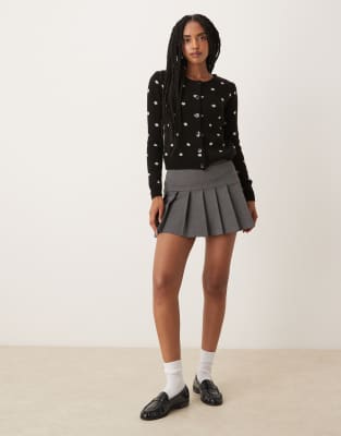 Asos Design Neat Fit Cardigan In Black