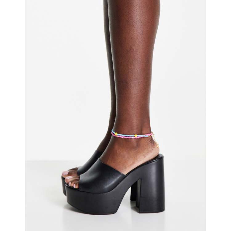 Chunky discount platform mules