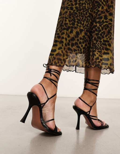 Asos black strappy on sale sandals