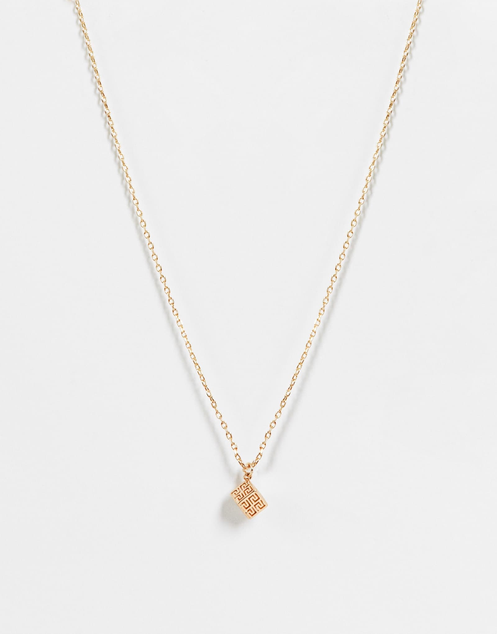 ДИЗАЙНЕРСКАЯ цепочка ASOS на шею с подвеской в виде греческого волнового куба золотого оттенка