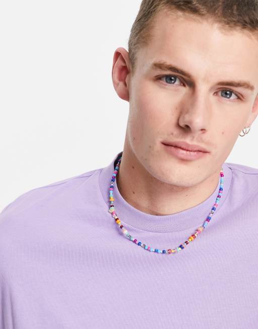 ASOS DESIGN neckchain with multicolour beads