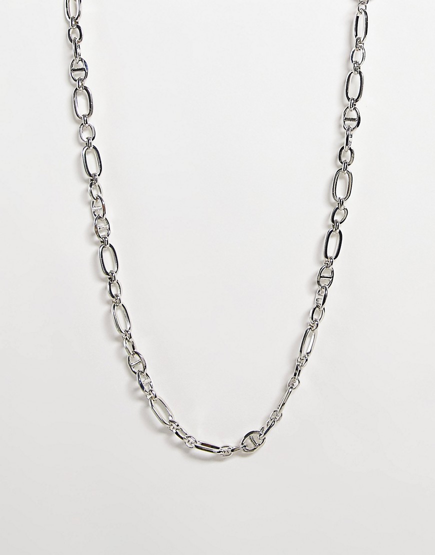 ASOS DESIGN neckchain with t-bar in silver tone
