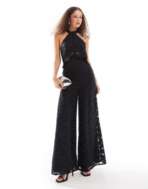 Asos black lace jumpsuit online