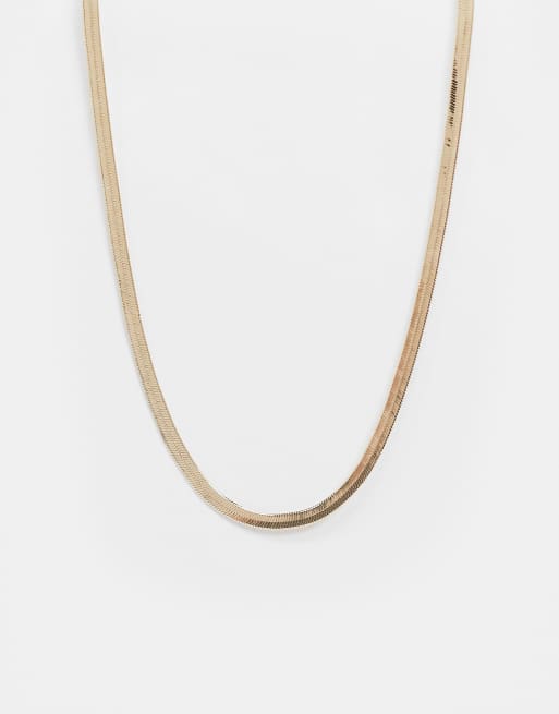 4mm gold online herringbone chain