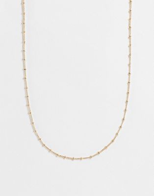 ASOS DESIGN necklace in dot dash chain in gold tone | ASOS