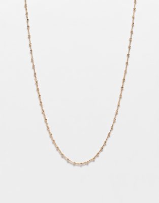 ASOS DESIGN necklace in dot dash chain in gold tone | ASOS