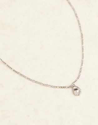 Asos Design Necklace In Metallic